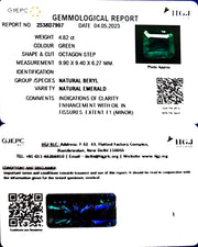 5.35/CT Natural Panna Stone with Govt. Lab Certificate (16650)